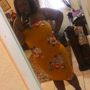 Strapless Floral Sun Dress